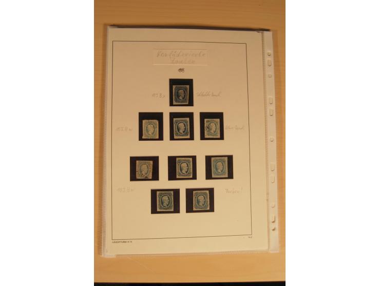 1847/93, gestempelte reichhaltige Sammlung mit Konföderierten Staaten sowie einer ganzen Reihe von zum Teil interessanten Bri