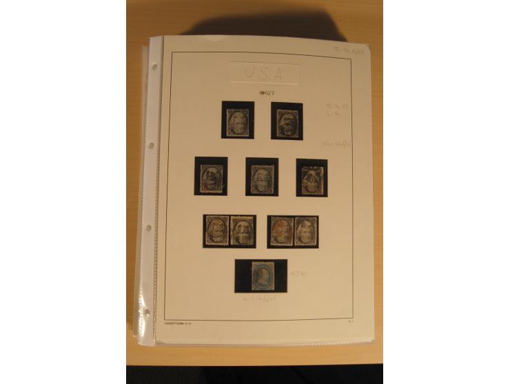 1847/93, gestempelte reichhaltige Sammlung mit Konföderierten Staaten sowie einer ganzen Reihe von zum Teil interessanten Bri