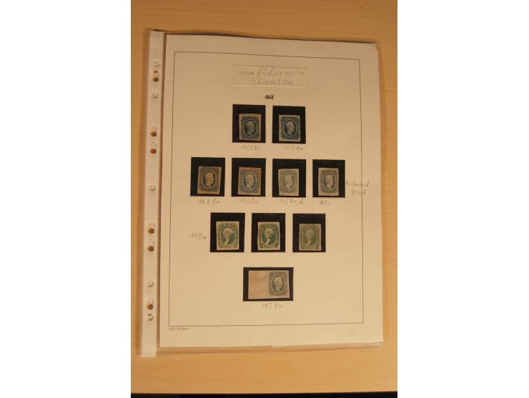 1847/93, gestempelte reichhaltige Sammlung mit Konföderierten Staaten sowie einer ganzen Reihe von zum Teil interessanten Bri