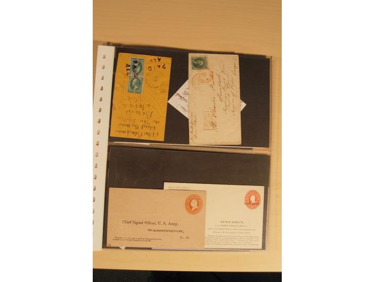 1847/93, gestempelte reichhaltige Sammlung mit Konföderierten Staaten sowie einer ganzen Reihe von zum Teil interessanten Bri