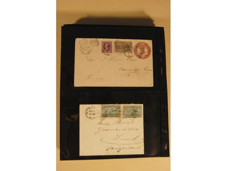 1847/93, gestempelte reichhaltige Sammlung mit Konföderierten Staaten sowie einer ganzen Reihe von zum Teil interessanten Bri