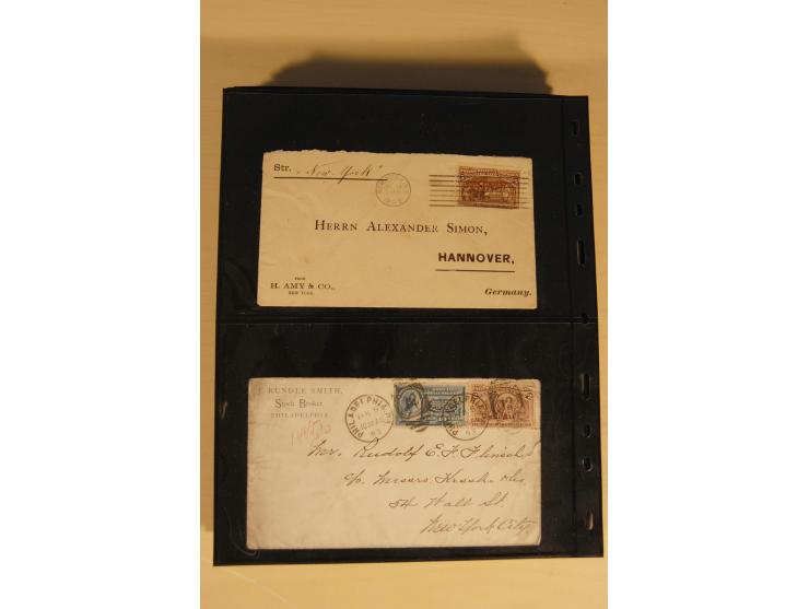 1847/93, gestempelte reichhaltige Sammlung mit Konföderierten Staaten sowie einer ganzen Reihe von zum Teil interessanten Bri