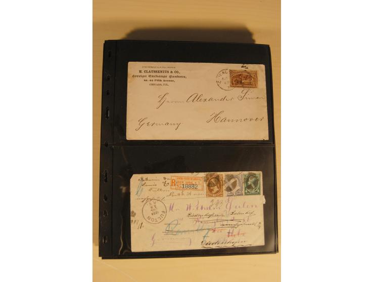 1847/93, gestempelte reichhaltige Sammlung mit Konföderierten Staaten sowie einer ganzen Reihe von zum Teil interessanten Bri