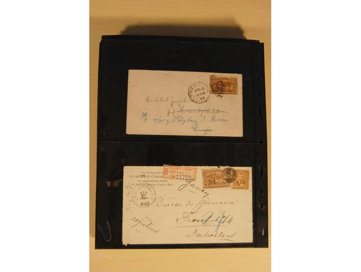 1847/93, gestempelte reichhaltige Sammlung mit Konföderierten Staaten sowie einer ganzen Reihe von zum Teil interessanten Bri