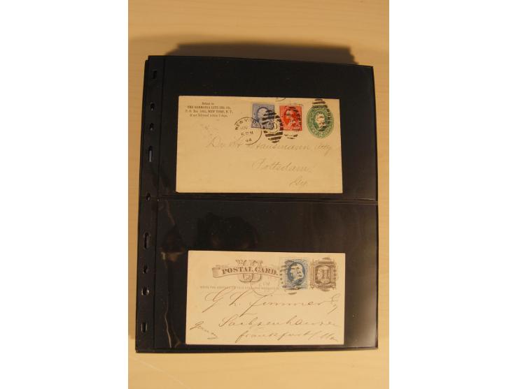 1847/93, gestempelte reichhaltige Sammlung mit Konföderierten Staaten sowie einer ganzen Reihe von zum Teil interessanten Bri