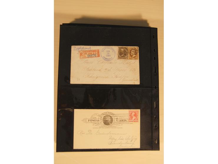 1847/93, gestempelte reichhaltige Sammlung mit Konföderierten Staaten sowie einer ganzen Reihe von zum Teil interessanten Bri