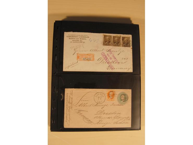 1847/93, gestempelte reichhaltige Sammlung mit Konföderierten Staaten sowie einer ganzen Reihe von zum Teil interessanten Bri