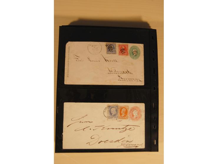 1847/93, gestempelte reichhaltige Sammlung mit Konföderierten Staaten sowie einer ganzen Reihe von zum Teil interessanten Bri