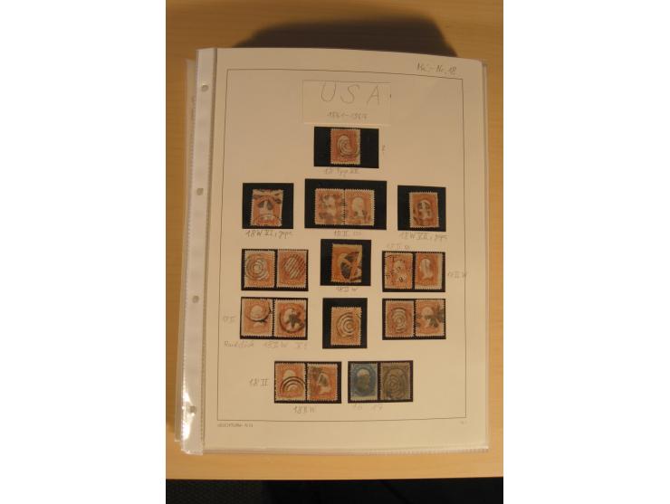 1847/93, gestempelte reichhaltige Sammlung mit Konföderierten Staaten sowie einer ganzen Reihe von zum Teil interessanten Bri