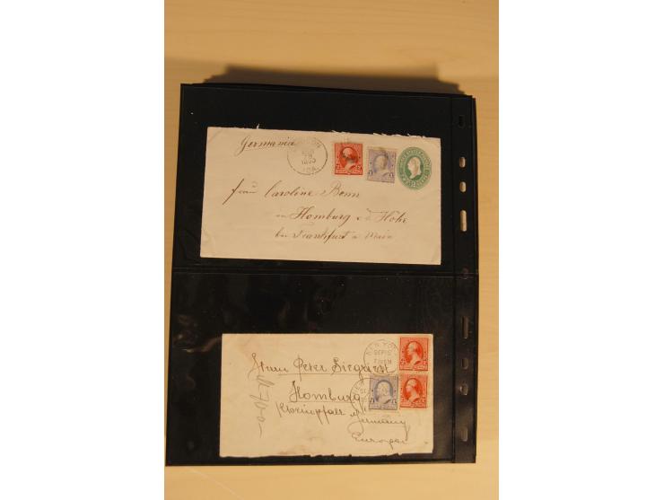 1847/93, gestempelte reichhaltige Sammlung mit Konföderierten Staaten sowie einer ganzen Reihe von zum Teil interessanten Bri