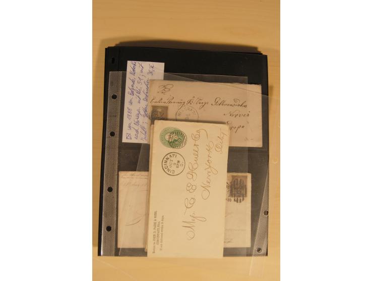 1847/93, gestempelte reichhaltige Sammlung mit Konföderierten Staaten sowie einer ganzen Reihe von zum Teil interessanten Bri