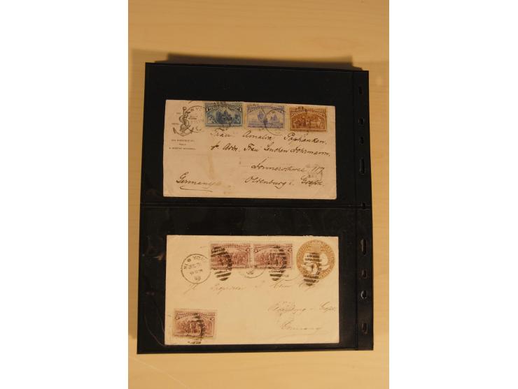 1847/93, gestempelte reichhaltige Sammlung mit Konföderierten Staaten sowie einer ganzen Reihe von zum Teil interessanten Bri