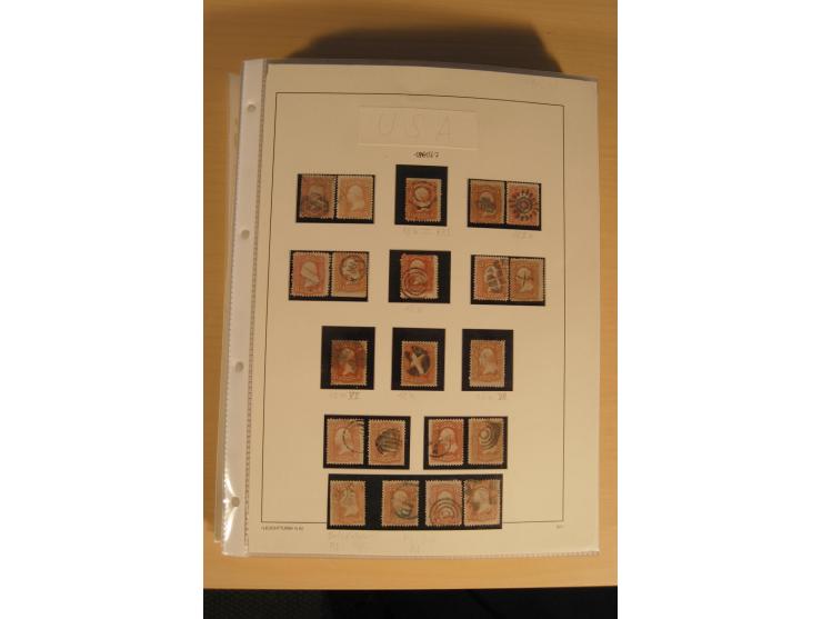 1847/93, gestempelte reichhaltige Sammlung mit Konföderierten Staaten sowie einer ganzen Reihe von zum Teil interessanten Bri