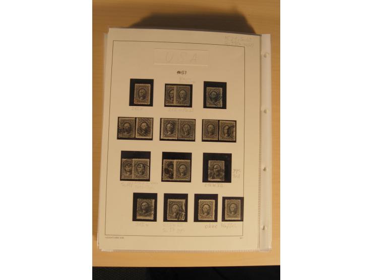 1847/93, gestempelte reichhaltige Sammlung mit Konföderierten Staaten sowie einer ganzen Reihe von zum Teil interessanten Bri