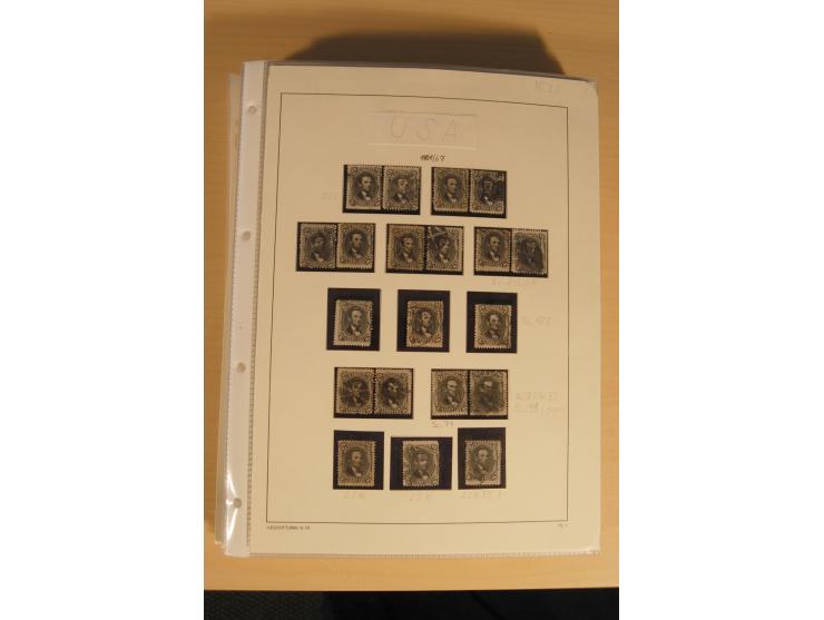 1847/93, gestempelte reichhaltige Sammlung mit Konföderierten Staaten sowie einer ganzen Reihe von zum Teil interessanten Bri