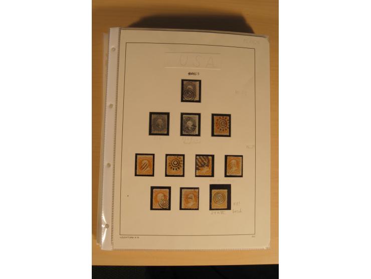 1847/93, gestempelte reichhaltige Sammlung mit Konföderierten Staaten sowie einer ganzen Reihe von zum Teil interessanten Bri