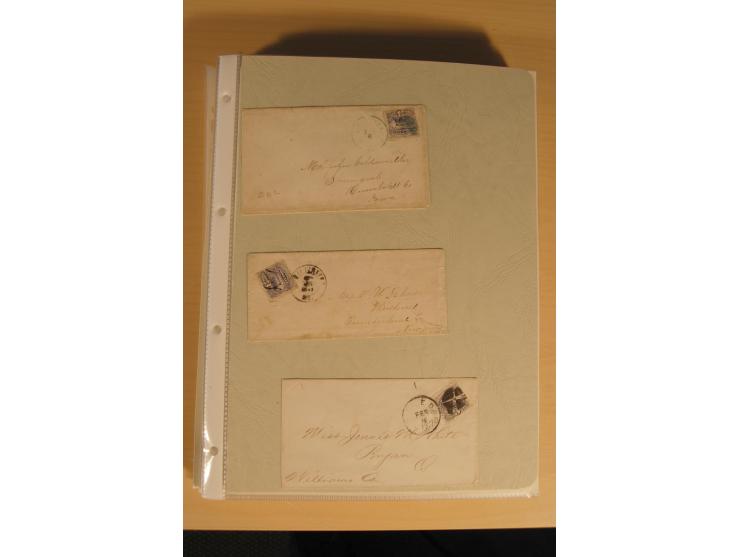 1847/93, gestempelte reichhaltige Sammlung mit Konföderierten Staaten sowie einer ganzen Reihe von zum Teil interessanten Bri