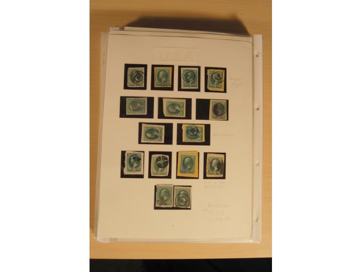 1847/93, gestempelte reichhaltige Sammlung mit Konföderierten Staaten sowie einer ganzen Reihe von zum Teil interessanten Bri