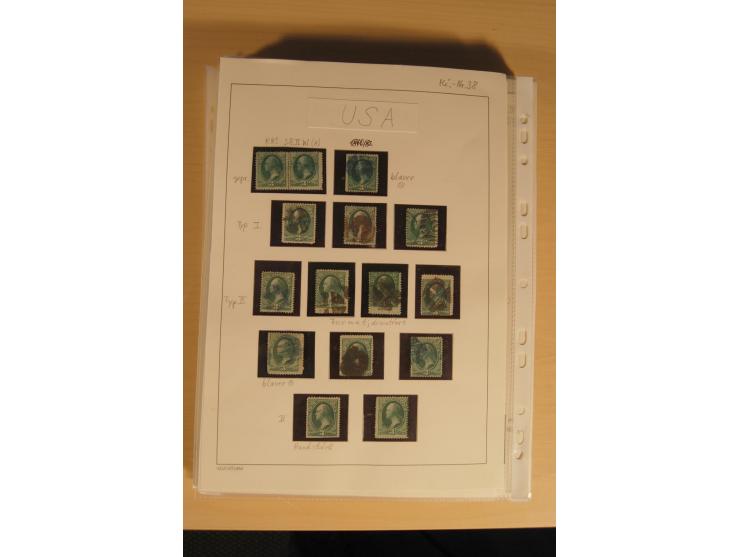 1847/93, gestempelte reichhaltige Sammlung mit Konföderierten Staaten sowie einer ganzen Reihe von zum Teil interessanten Bri