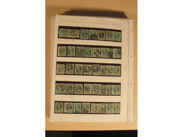 1847/93, gestempelte reichhaltige Sammlung mit Konföderierten Staaten sowie einer ganzen Reihe von zum Teil interessanten Bri