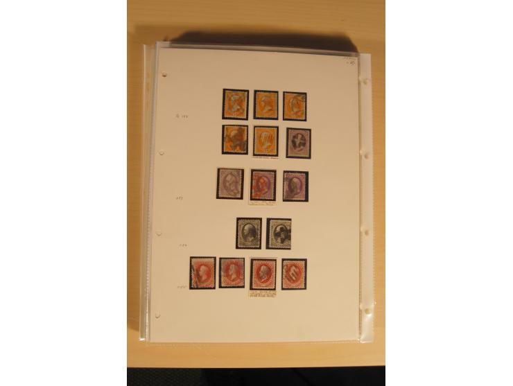 1847/93, gestempelte reichhaltige Sammlung mit Konföderierten Staaten sowie einer ganzen Reihe von zum Teil interessanten Bri