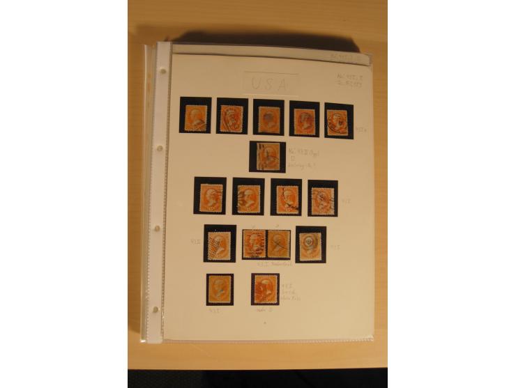 1847/93, gestempelte reichhaltige Sammlung mit Konföderierten Staaten sowie einer ganzen Reihe von zum Teil interessanten Bri