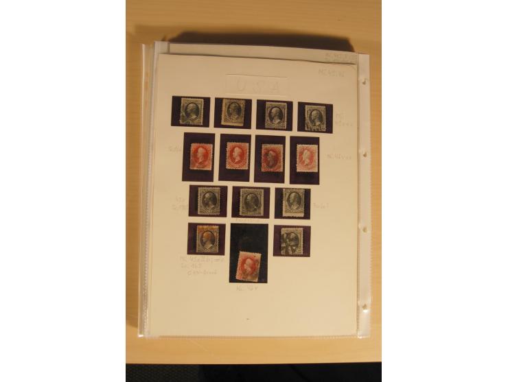 1847/93, gestempelte reichhaltige Sammlung mit Konföderierten Staaten sowie einer ganzen Reihe von zum Teil interessanten Bri