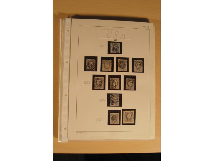 1847/93, gestempelte reichhaltige Sammlung mit Konföderierten Staaten sowie einer ganzen Reihe von zum Teil interessanten Bri