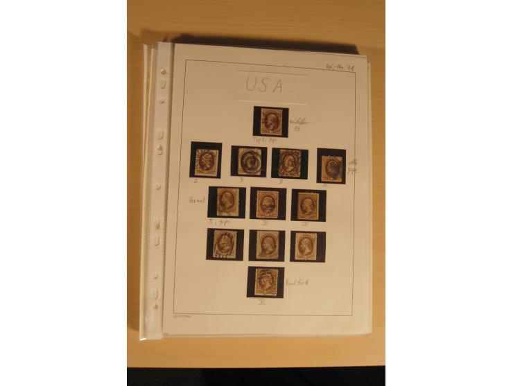 1847/93, gestempelte reichhaltige Sammlung mit Konföderierten Staaten sowie einer ganzen Reihe von zum Teil interessanten Bri