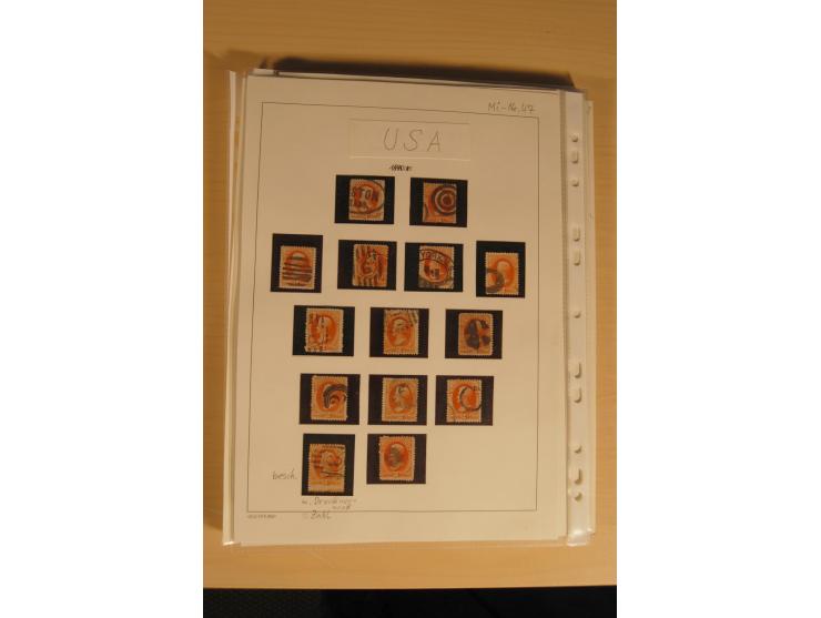1847/93, gestempelte reichhaltige Sammlung mit Konföderierten Staaten sowie einer ganzen Reihe von zum Teil interessanten Bri