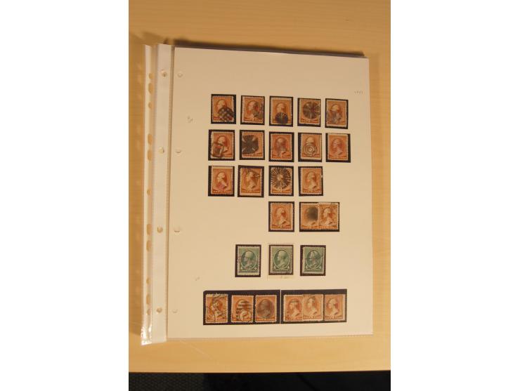 1847/93, gestempelte reichhaltige Sammlung mit Konföderierten Staaten sowie einer ganzen Reihe von zum Teil interessanten Bri