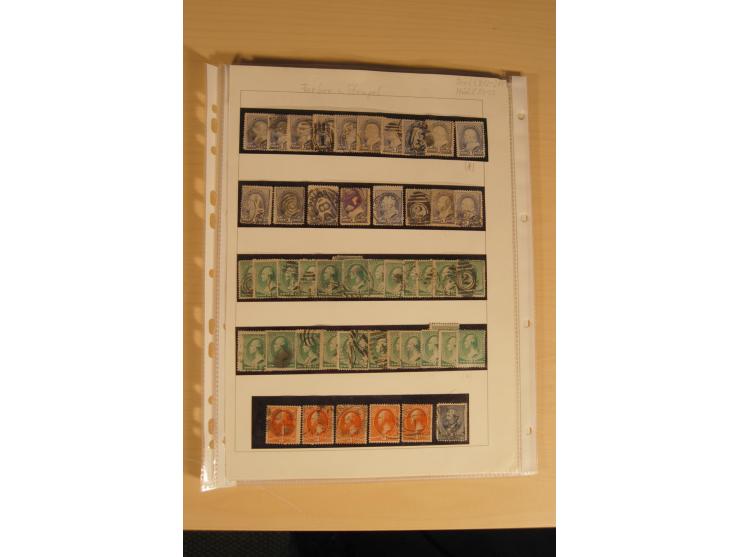 1847/93, gestempelte reichhaltige Sammlung mit Konföderierten Staaten sowie einer ganzen Reihe von zum Teil interessanten Bri