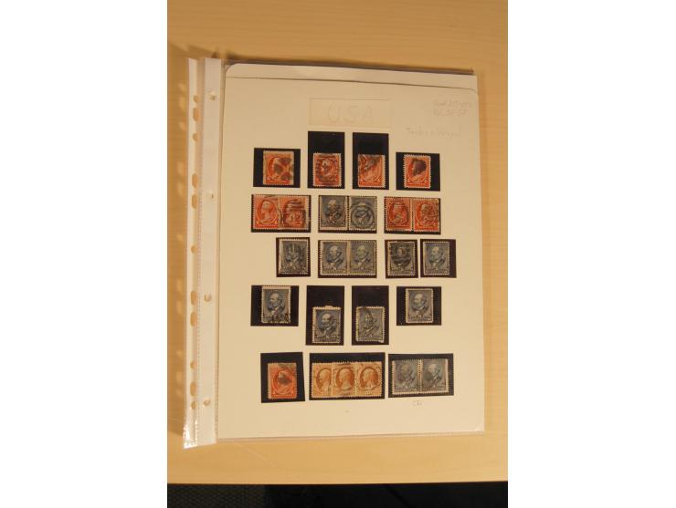 1847/93, gestempelte reichhaltige Sammlung mit Konföderierten Staaten sowie einer ganzen Reihe von zum Teil interessanten Bri
