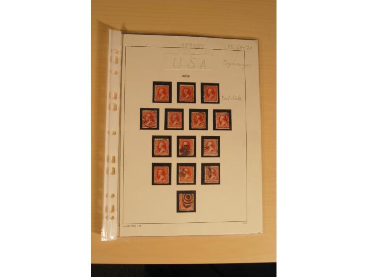 1847/93, gestempelte reichhaltige Sammlung mit Konföderierten Staaten sowie einer ganzen Reihe von zum Teil interessanten Bri