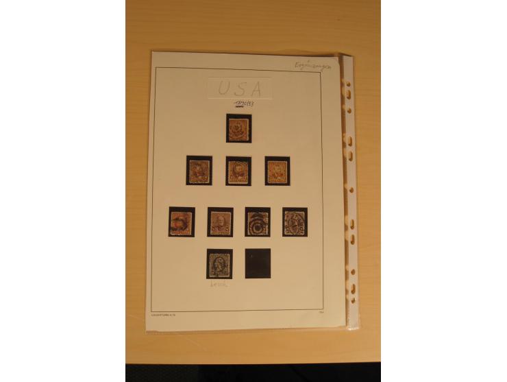 1847/93, gestempelte reichhaltige Sammlung mit Konföderierten Staaten sowie einer ganzen Reihe von zum Teil interessanten Bri