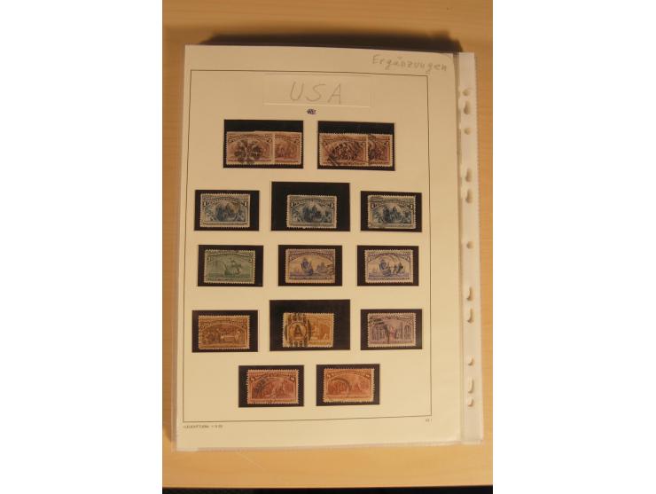 1847/93, gestempelte reichhaltige Sammlung mit Konföderierten Staaten sowie einer ganzen Reihe von zum Teil interessanten Bri