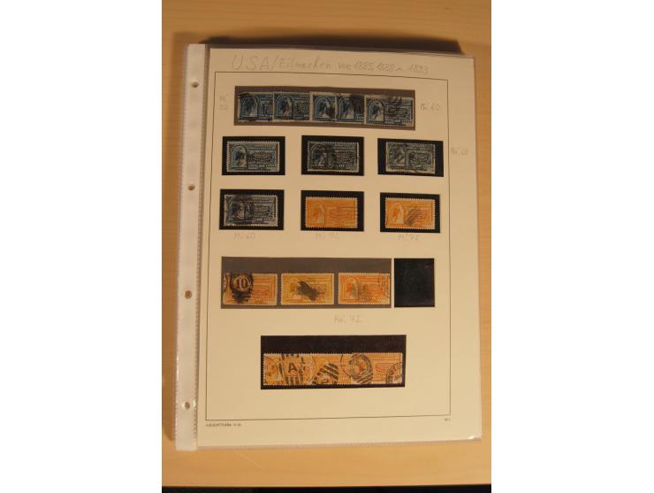 1847/93, gestempelte reichhaltige Sammlung mit Konföderierten Staaten sowie einer ganzen Reihe von zum Teil interessanten Bri