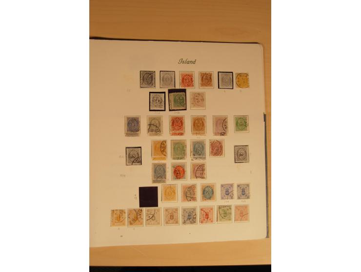 1855/1915 (ca), Dänemark, Finnland, Island und Norwegen, sehr interessante gestempelte Sammlung mit vielen besseren Werten un