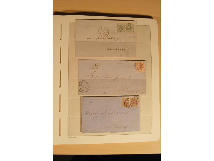 1855/1915 (ca), Dänemark, Finnland, Island und Norwegen, sehr interessante gestempelte Sammlung mit vielen besseren Werten un