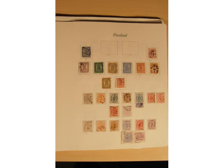 1855/1915 (ca), Dänemark, Finnland, Island und Norwegen, sehr interessante gestempelte Sammlung mit vielen besseren Werten un