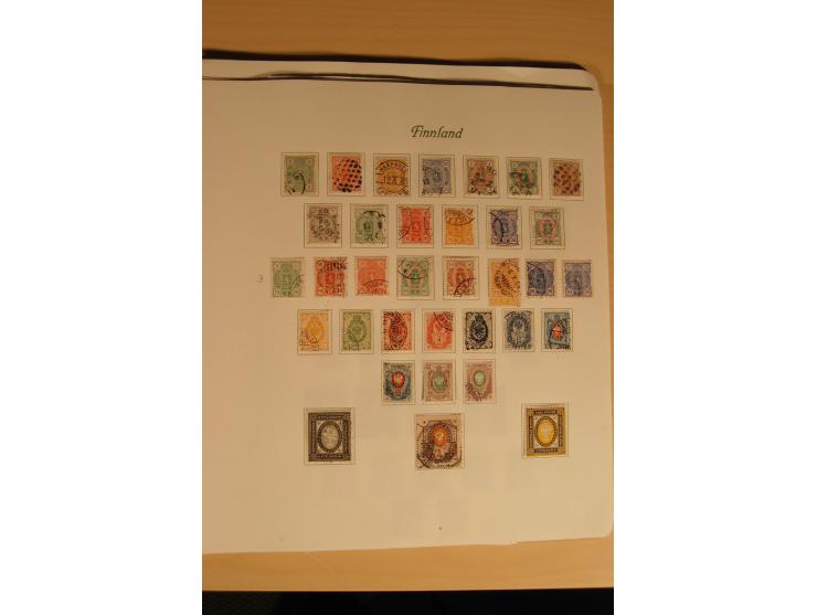 1855/1915 (ca), Dänemark, Finnland, Island und Norwegen, sehr interessante gestempelte Sammlung mit vielen besseren Werten un