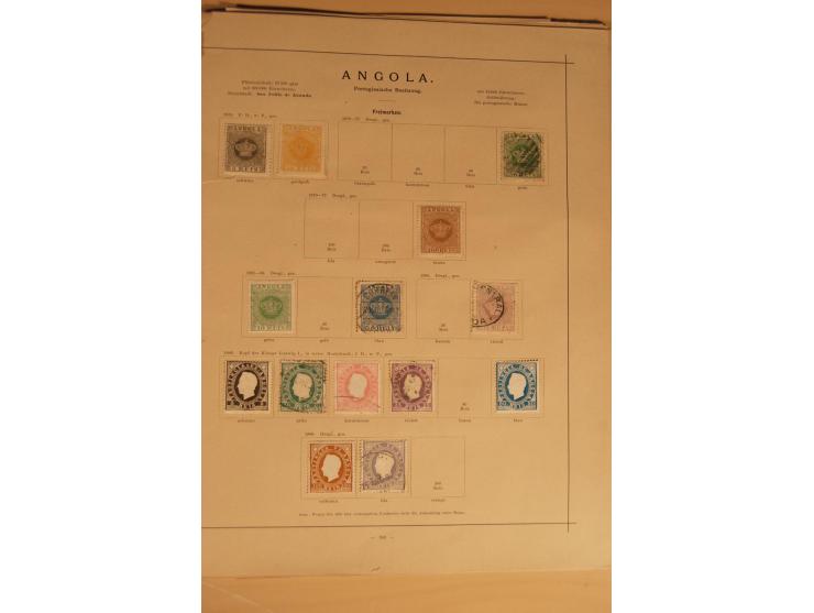 1853/1910 (ca.), ungebrauchte und gestempelte Partie mit besseren Ausgaben auf alten Vordruckblättern