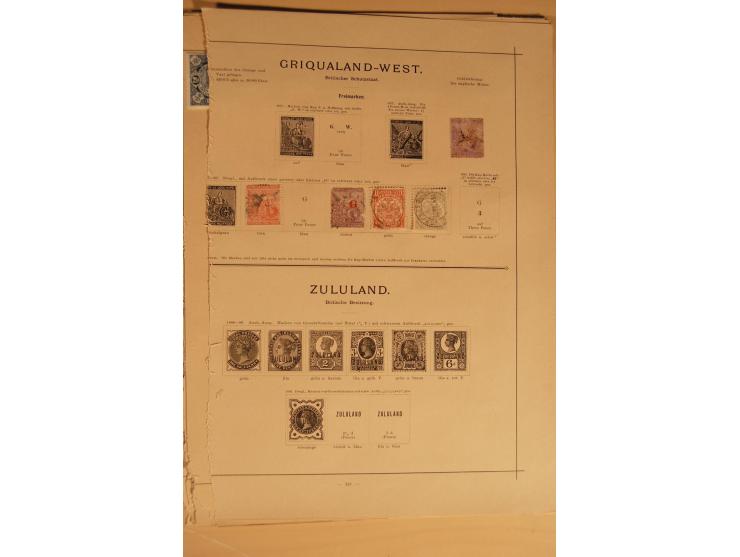 1853/1910 (ca.), ungebrauchte und gestempelte Partie mit besseren Ausgaben auf alten Vordruckblättern