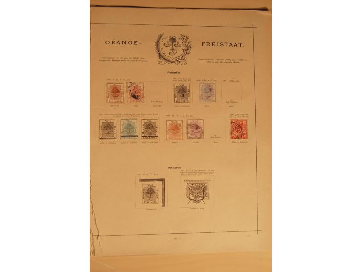 1853/1910 (ca.), ungebrauchte und gestempelte Partie mit besseren Ausgaben auf alten Vordruckblättern