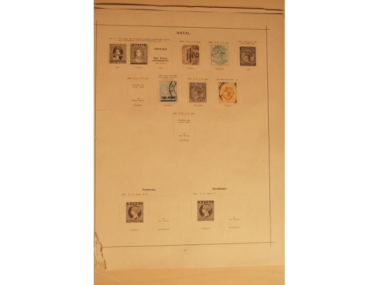 1853/1910 (ca.), ungebrauchte und gestempelte Partie mit besseren Ausgaben auf alten Vordruckblättern
