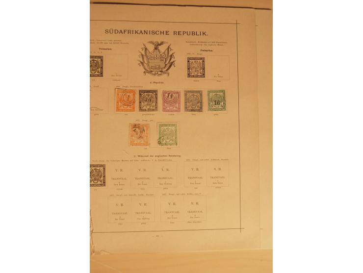 1853/1910 (ca.), ungebrauchte und gestempelte Partie mit besseren Ausgaben auf alten Vordruckblättern