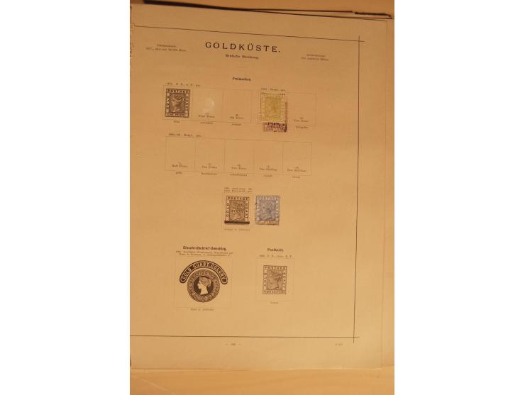 1853/1910 (ca.), ungebrauchte und gestempelte Partie mit besseren Ausgaben auf alten Vordruckblättern