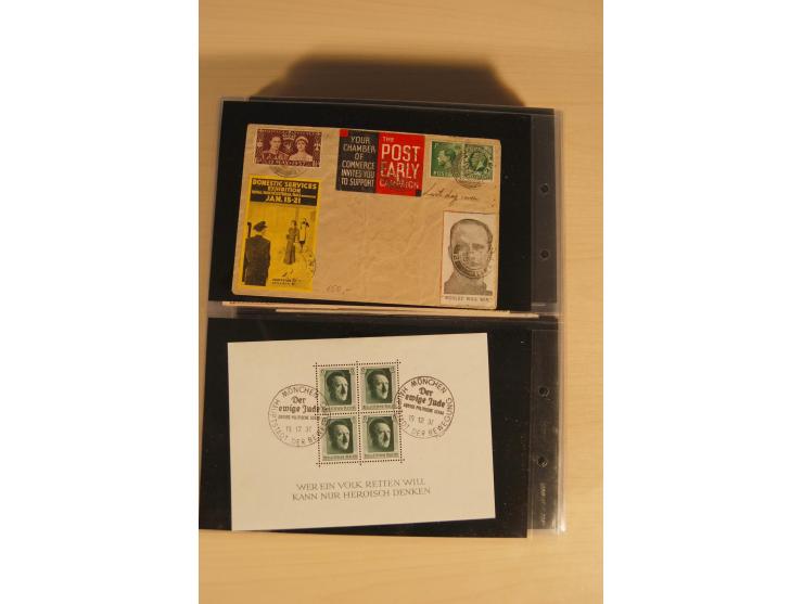 JUDAIKA: 1880/1960 (ca.), interessante Sammlung mit vielen Briefen und Karten, Geldscheinen, Dokumenten etc., dabei Holy Land