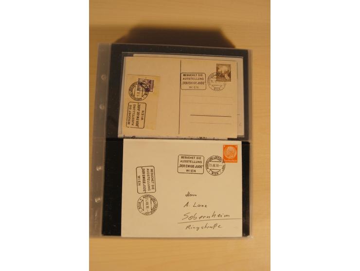 JUDAIKA: 1880/1960 (ca.), interessante Sammlung mit vielen Briefen und Karten, Geldscheinen, Dokumenten etc., dabei Holy Land