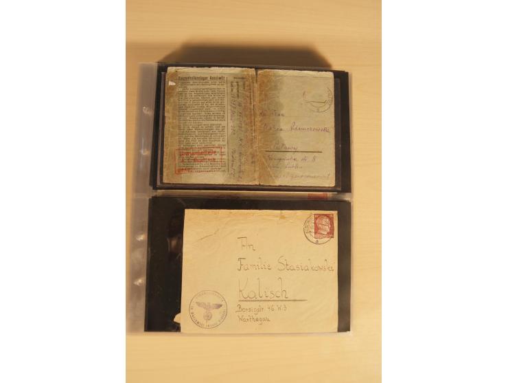 JUDAIKA: 1880/1960 (ca.), interessante Sammlung mit vielen Briefen und Karten, Geldscheinen, Dokumenten etc., dabei Holy Land